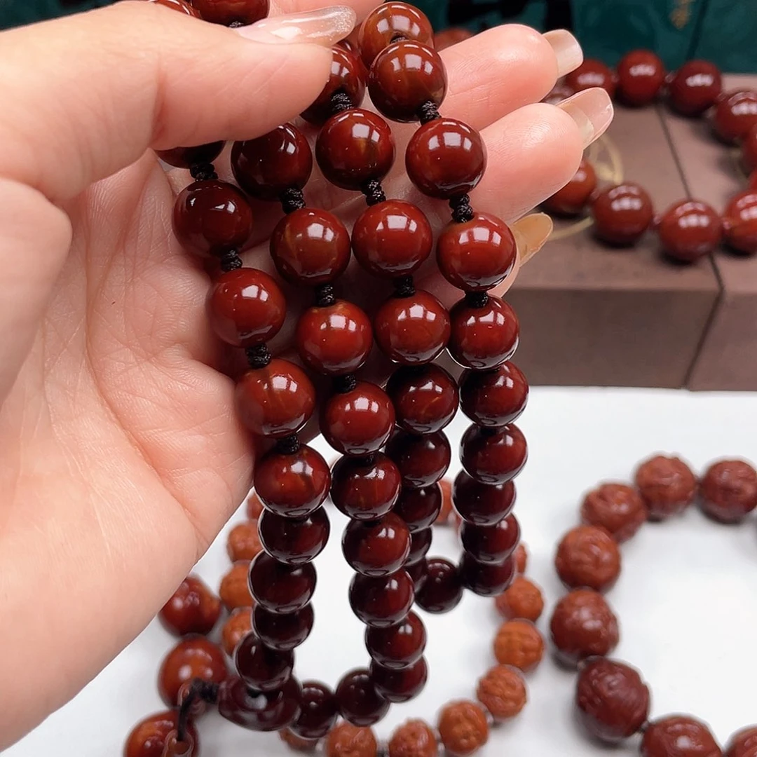 橄榄核手串勇**前光珠脖挂