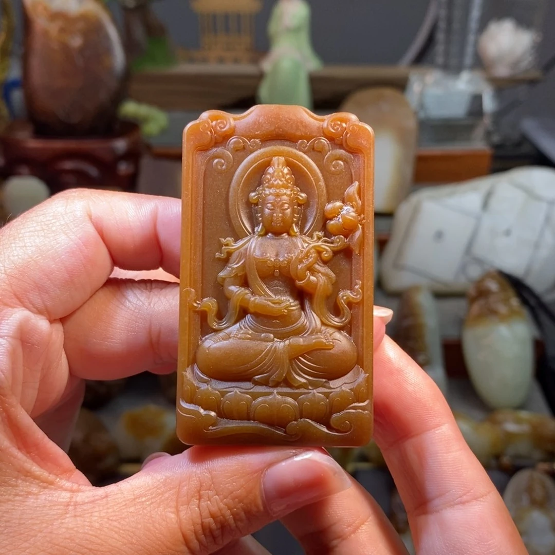 定制和田玉水***吟且末糖观音