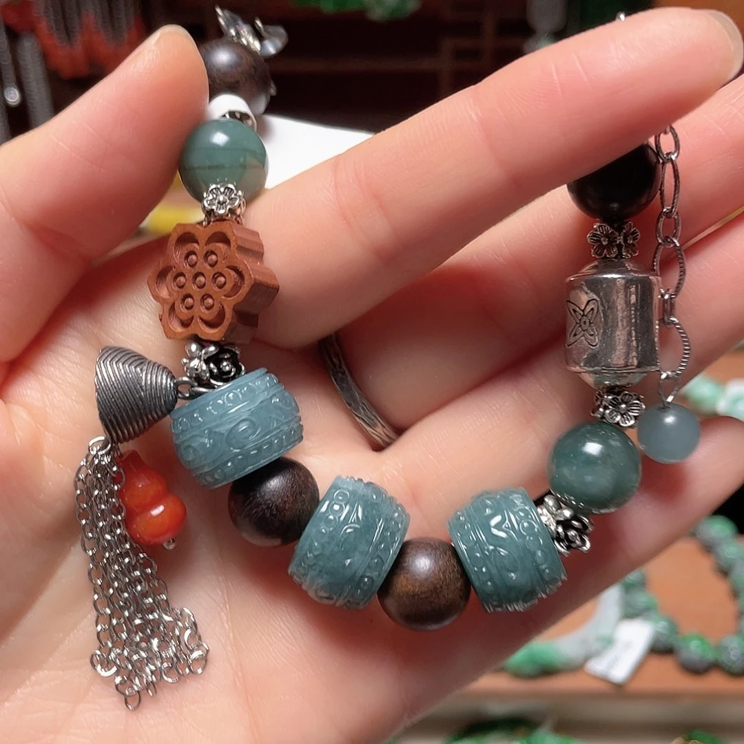 翡翠未镶嵌手链饰品