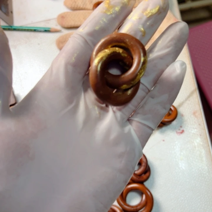 柠***檬枣木老枣木乾坤圈内径1.7鎏金款