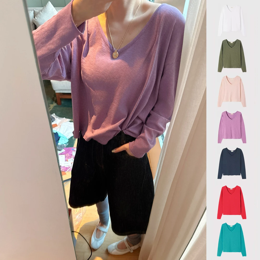 AMERICAN VINTAGE设计师品牌 大V领宽松长袖 DSC买手 店BY5A35005