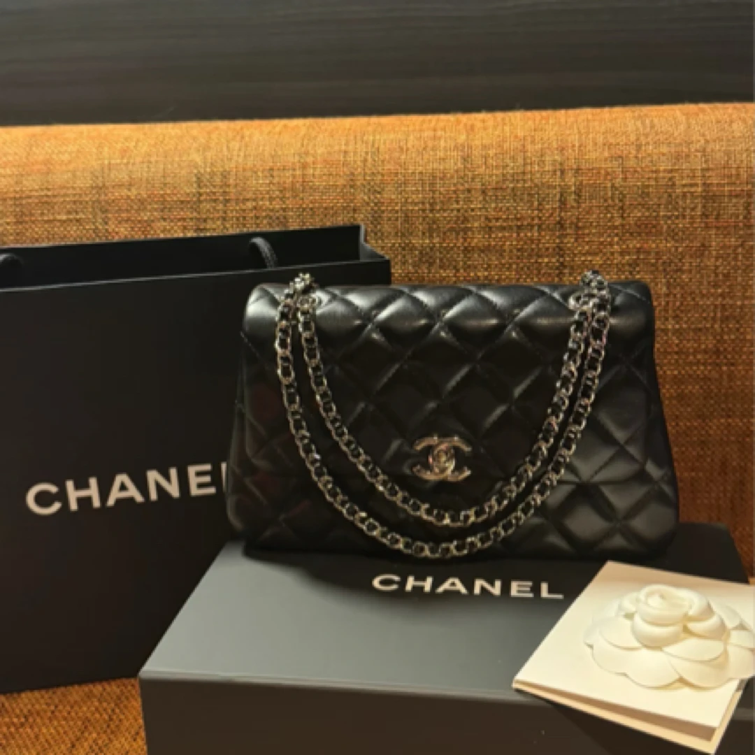 未使用 Chanel/香奈儿 青奢荟/黑金25s大迷你斜挎包/69587