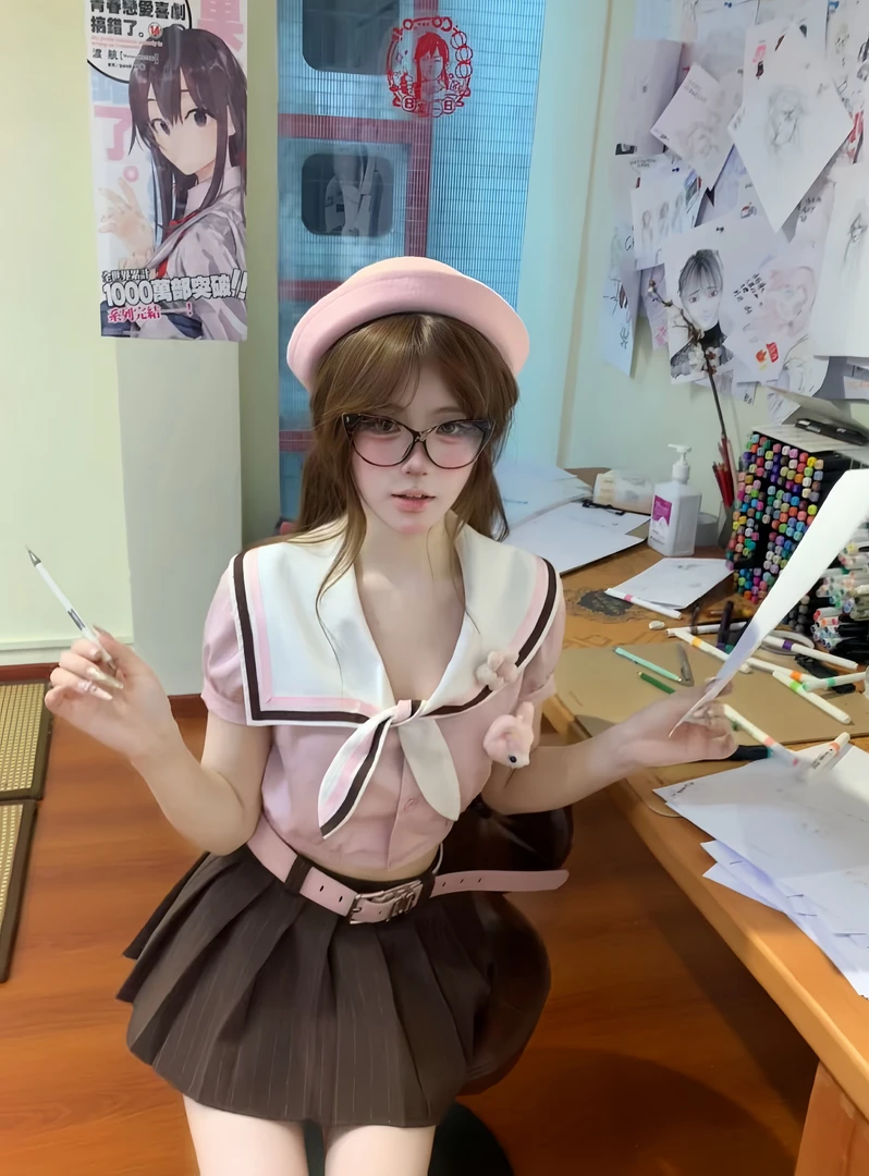 莉莉学院 夏季新款纯欲日系学院风设计甜美约会小众设计上衣短裙