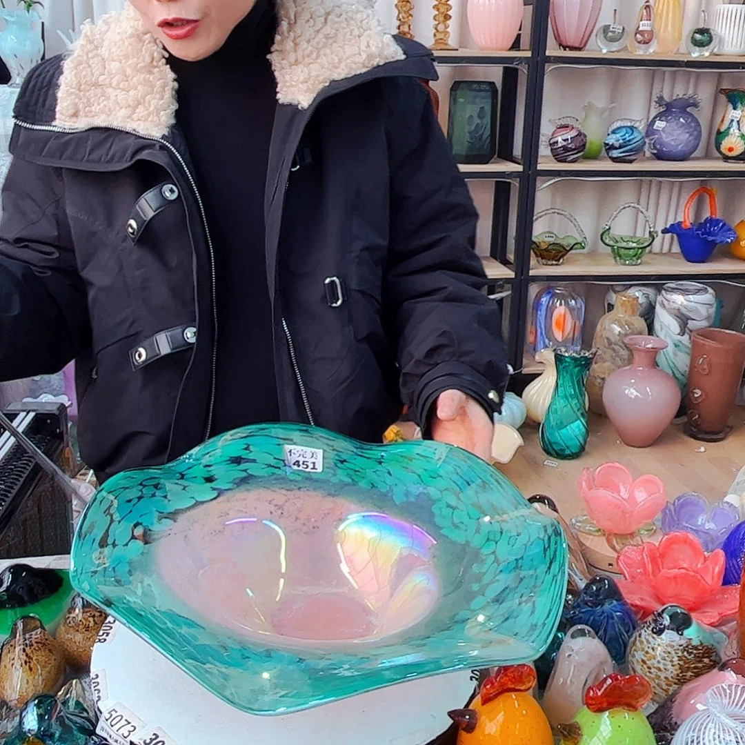 1451果盘福利家悦琉璃工艺品不完美