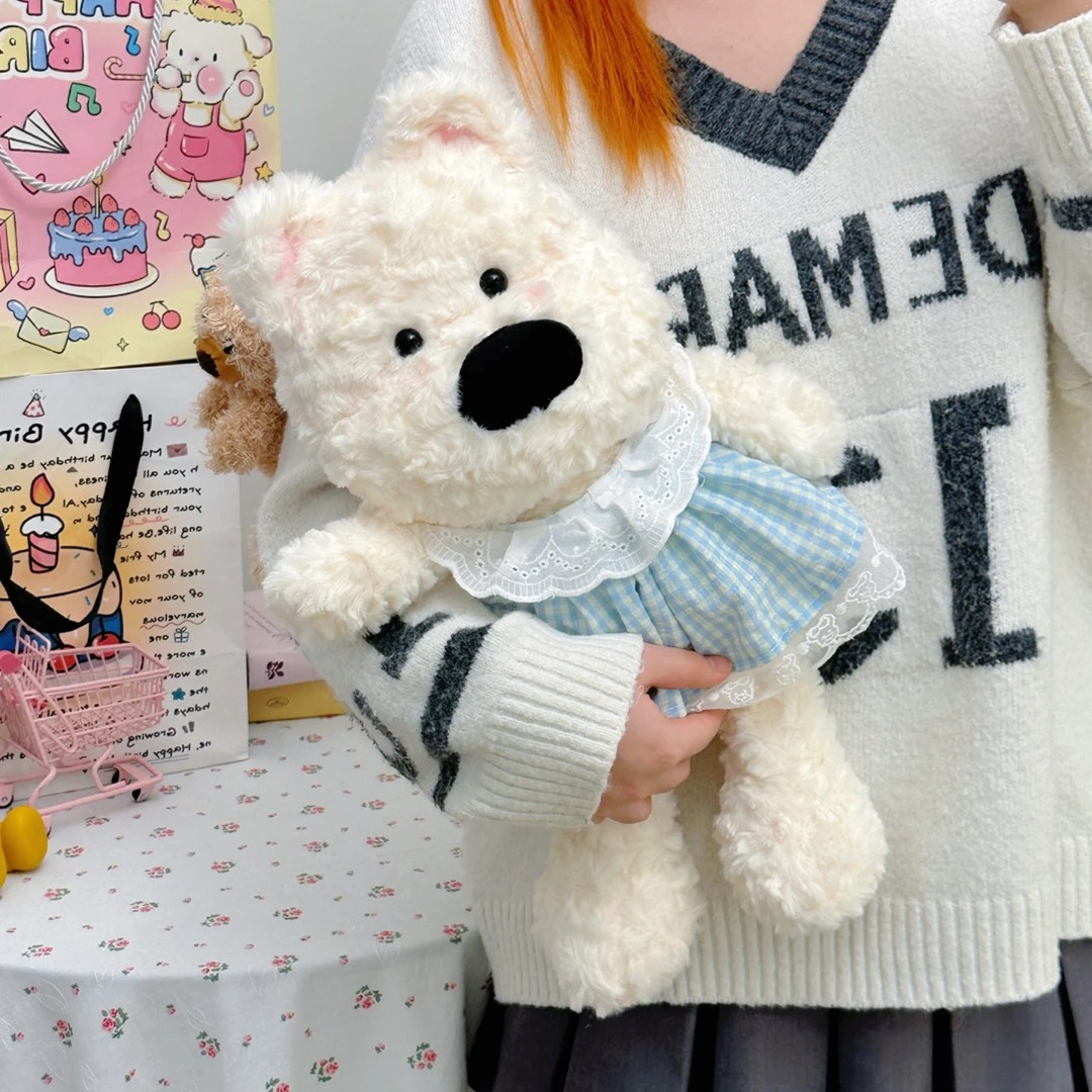 原创会跑步的西高地小狗小熊玩偶毛绒玩具女孩布娃娃公仔生日礼物