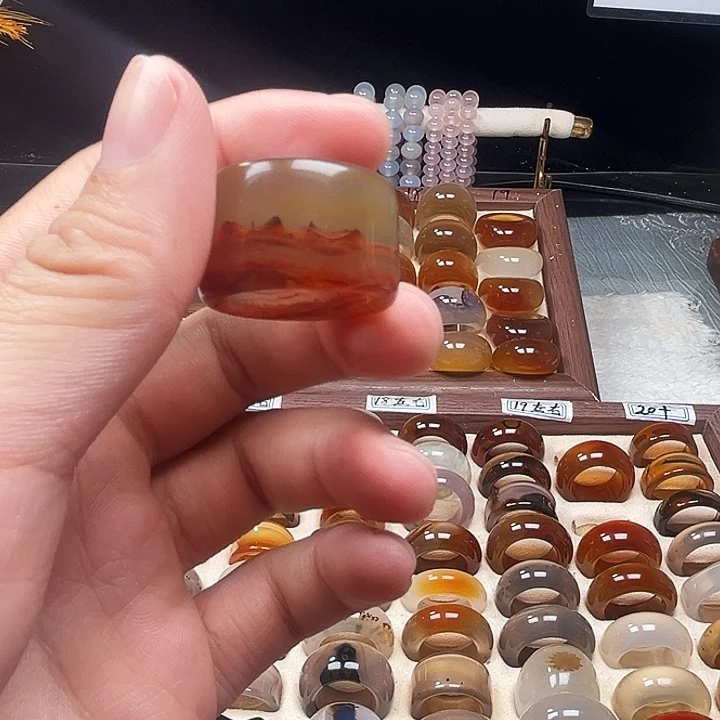 玖***壹玛瑙/玉髓未镶嵌戒指8