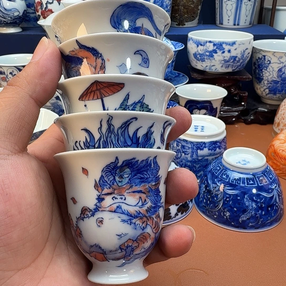 寵***扬杯子景德镇全手工手绘陶瓷