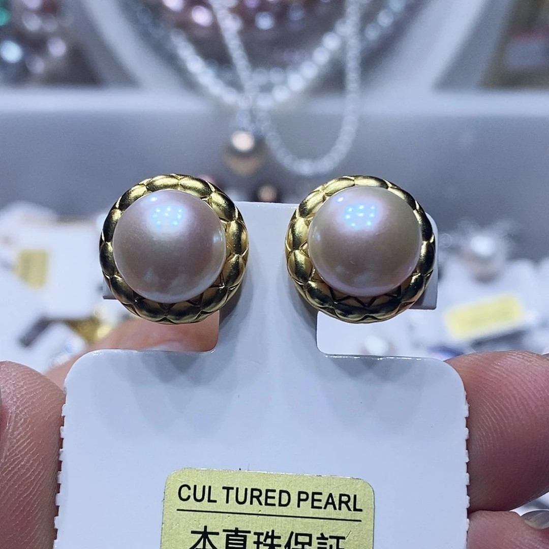 未镶嵌淡水珍珠耳钉