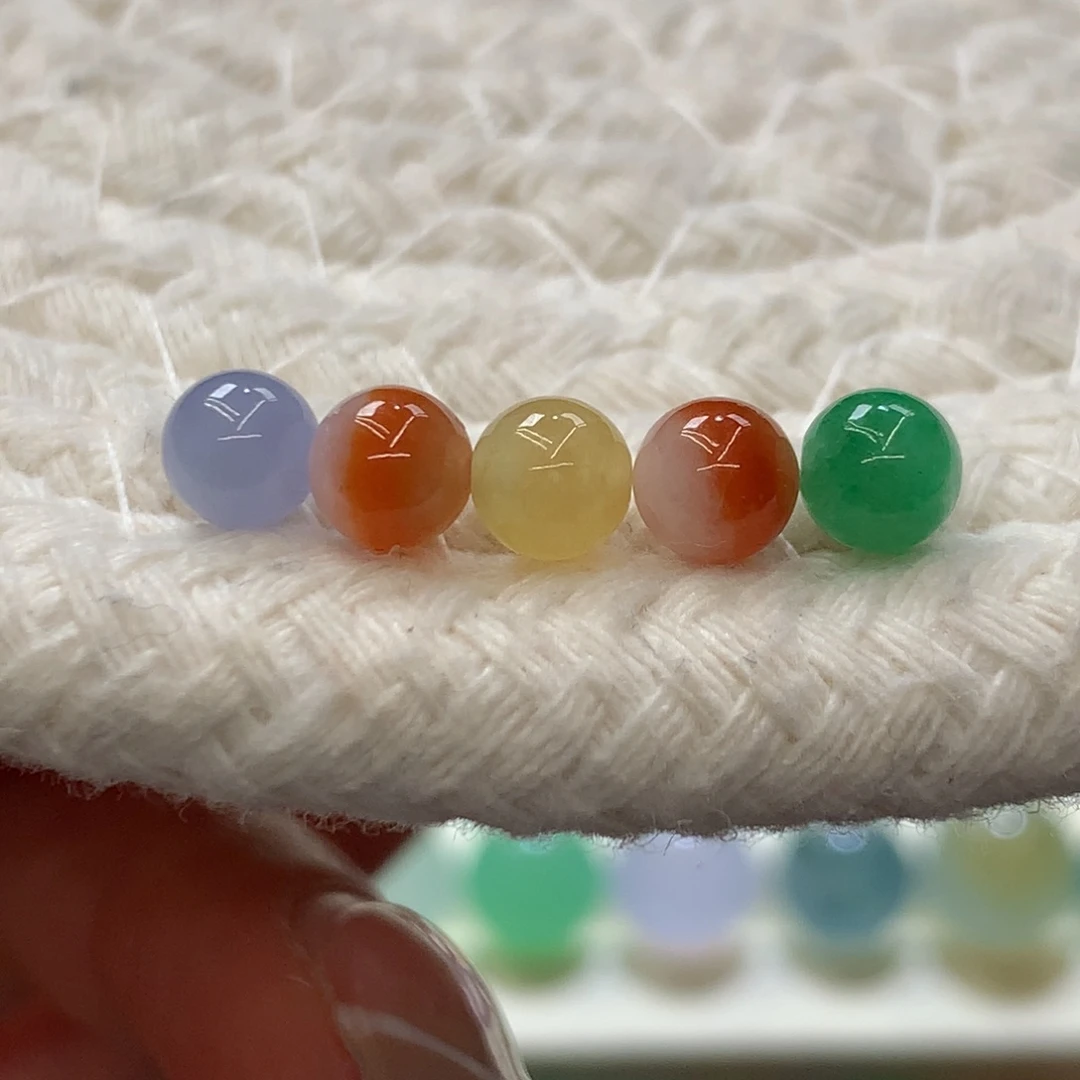 定制翡翠未镶嵌 毛货抛光定制 卡5+多宝一组 买断