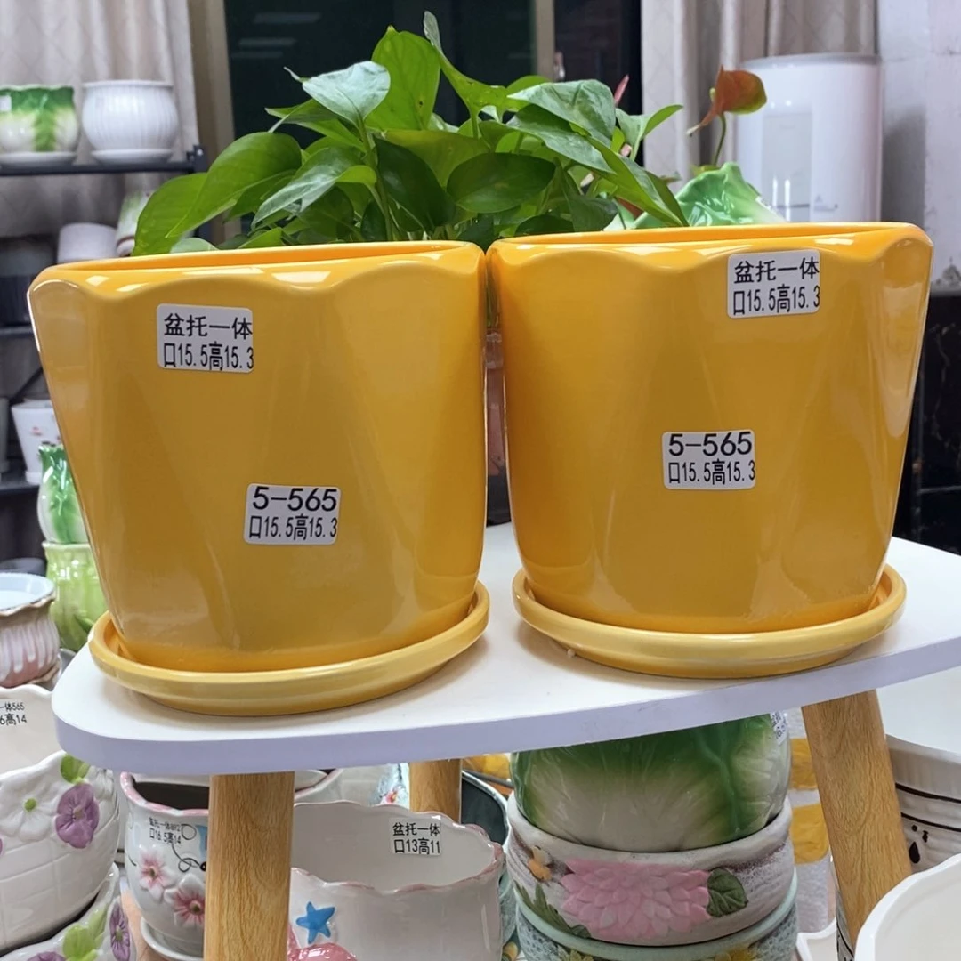 夏西陶瓷花盆@@5566