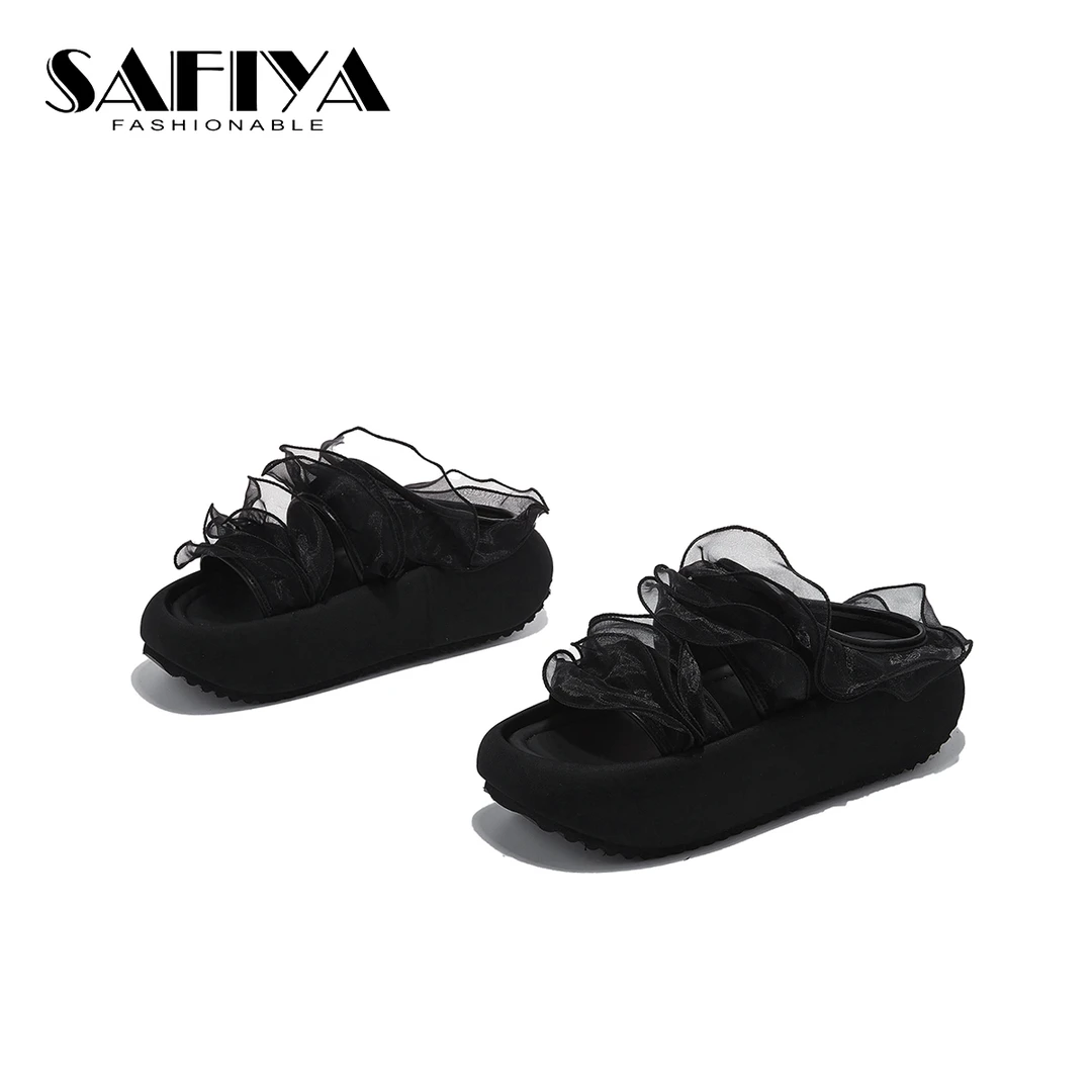 索菲娅Safiya2025夏季新款增高复古百搭小个子一字拖SFD2110A47