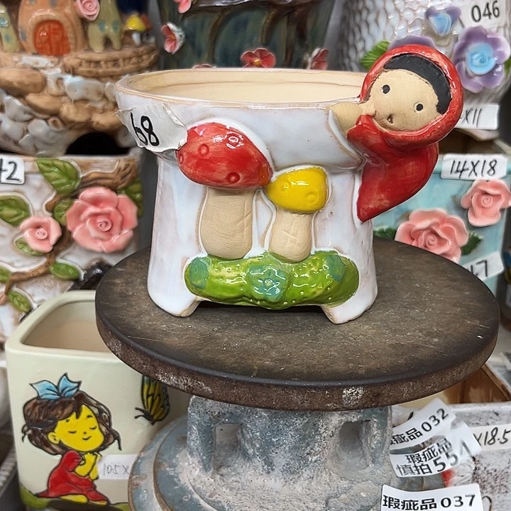 紫砂花盆粗陶材质多肉花盆