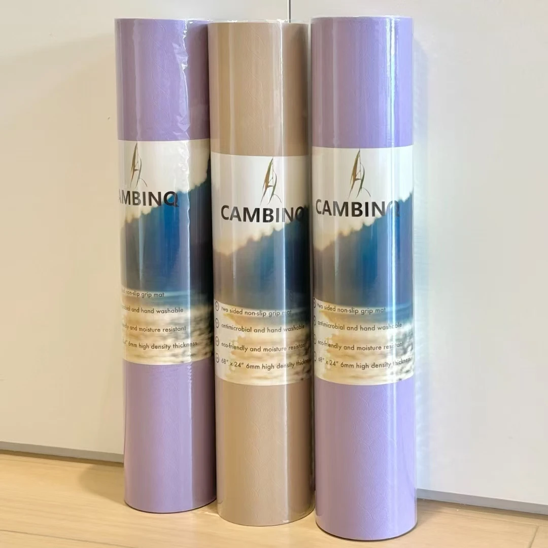 （173*61*0.6）环保TPE料 细纹耐磨防滑减震瑜伽垫跳绳垫（颜色随缘）