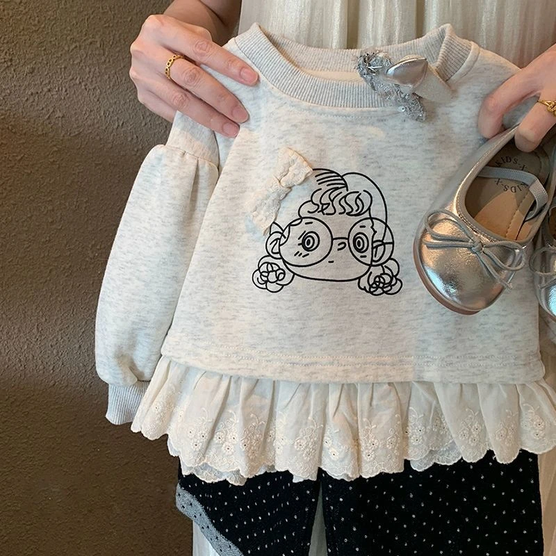 女童春装2025新款韩版儿童春秋款洋气上衣小女孩时髦儿童衣服