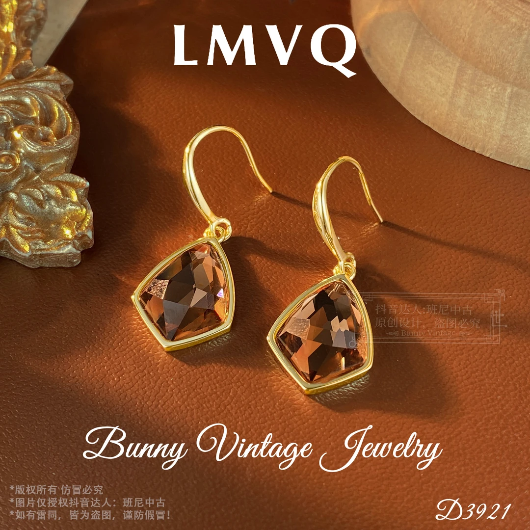 镀K金D3921法★【香槟夜晚】春LMVQ 罗曼维奇限定耳钩