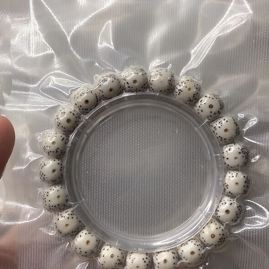 吊坠星月菩提原白大眼单圈11*10