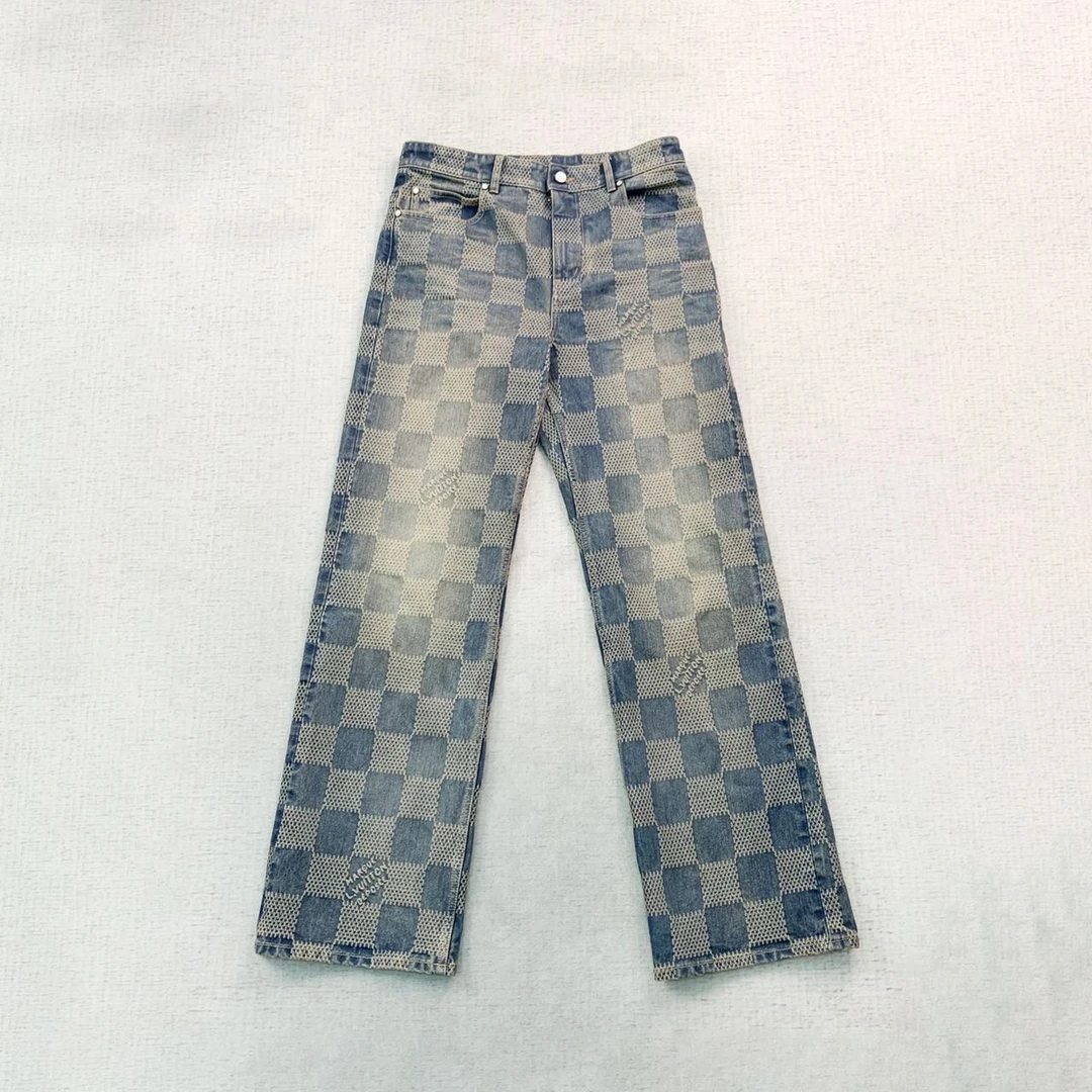 未使用 LouisVuitton/路易威登 lv棋盘格牛仔裤34码编码xb2659
