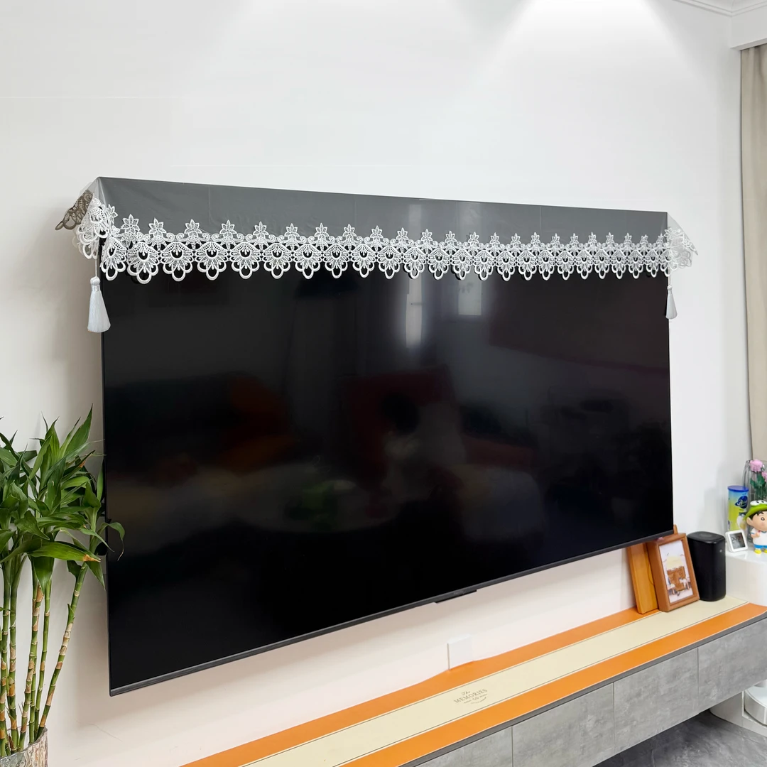 通体纯白色电视机防尘罩电视盖布电视罩防尘罩2025新款电视遮盖布