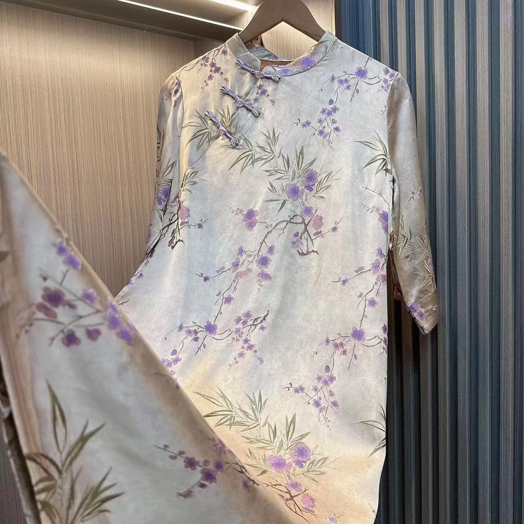 清欢-新中式国风新款气质盘扣改良旗袍连衣裙