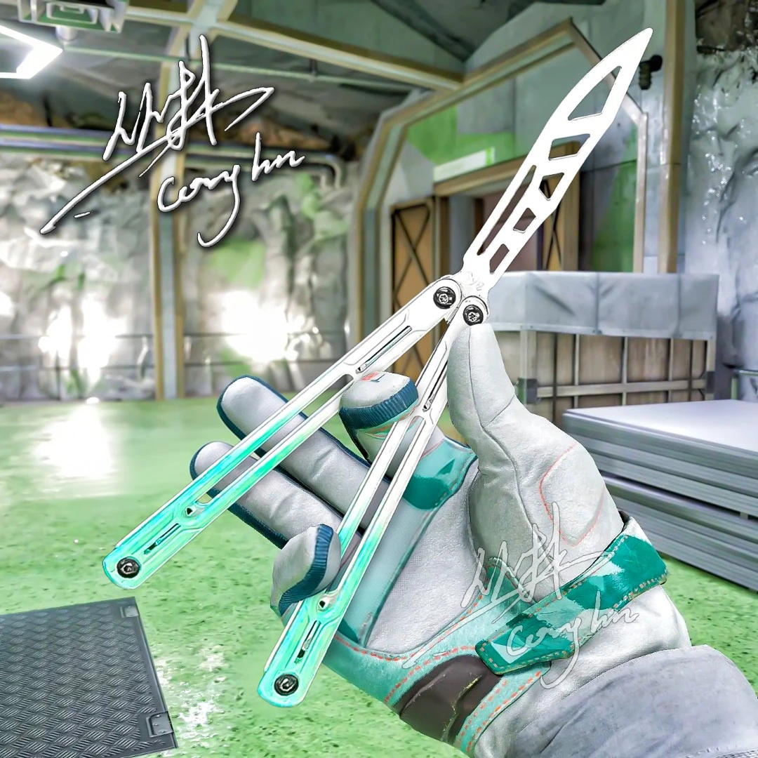 RAD钢天鹅座原创正品蝴蝶刀入门安全未开刃花式蝴蝶钢刀蝴蝶刀