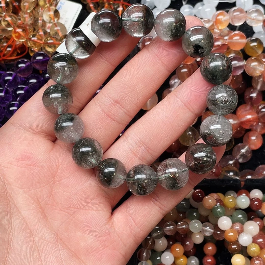 未镶嵌手链水晶绿幽灵13.5