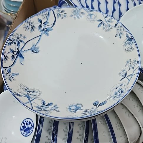 瓷青花8寸盘4个一级品