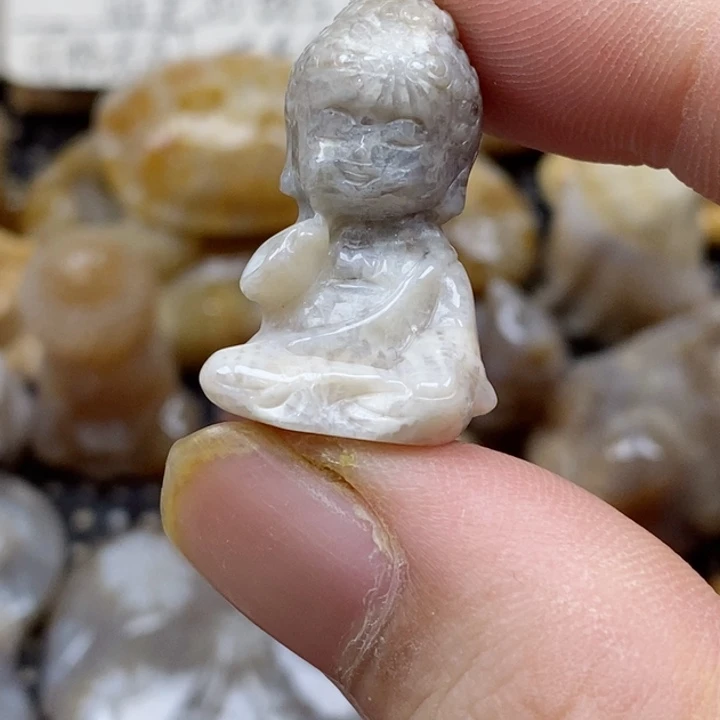 颈饰未镶嵌硅化珊瑚（珊瑚玉）s**.小摆件
