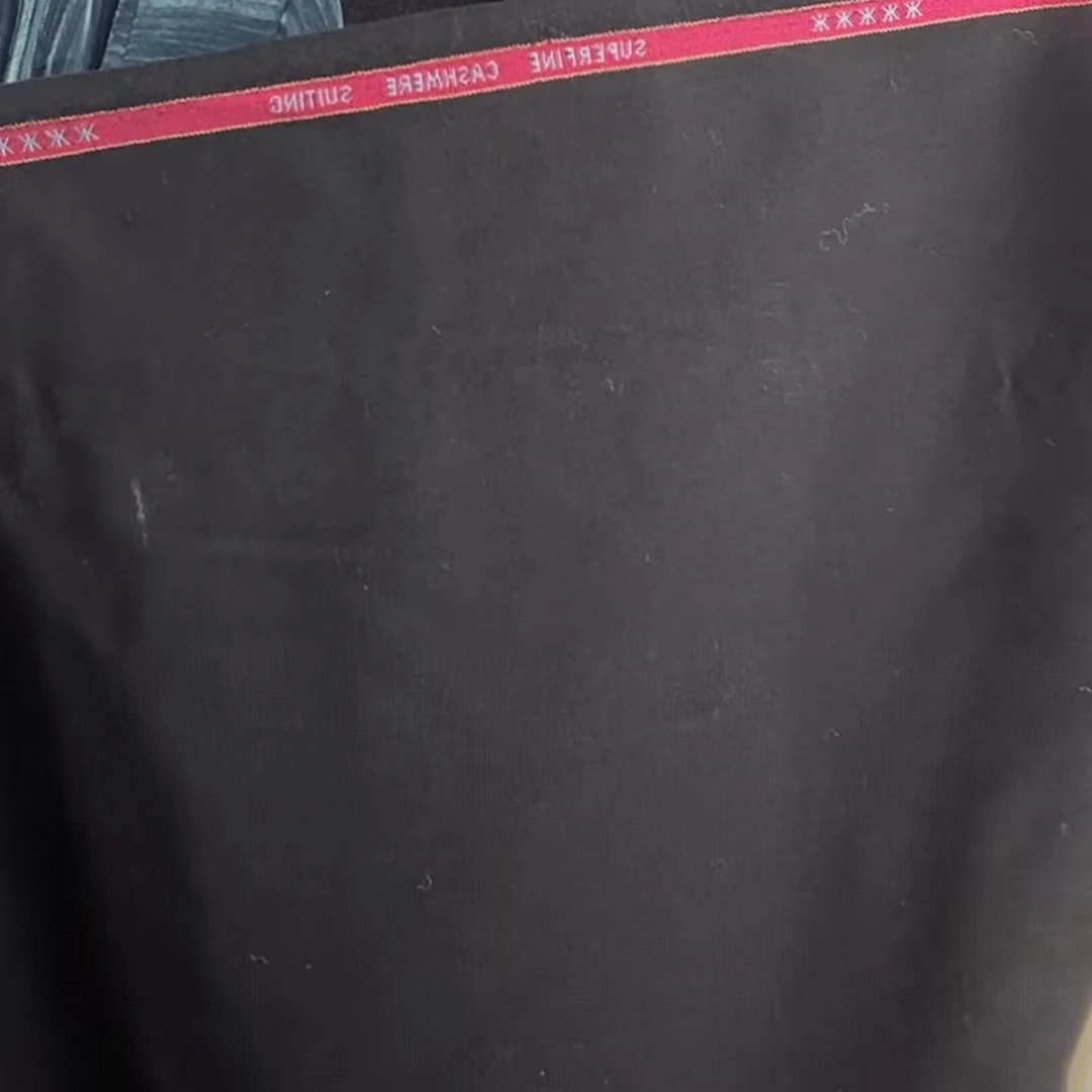 江苏阳光纯羊毛黑色精纺幅宽150CM衬衫西装阔腿裤套装面料