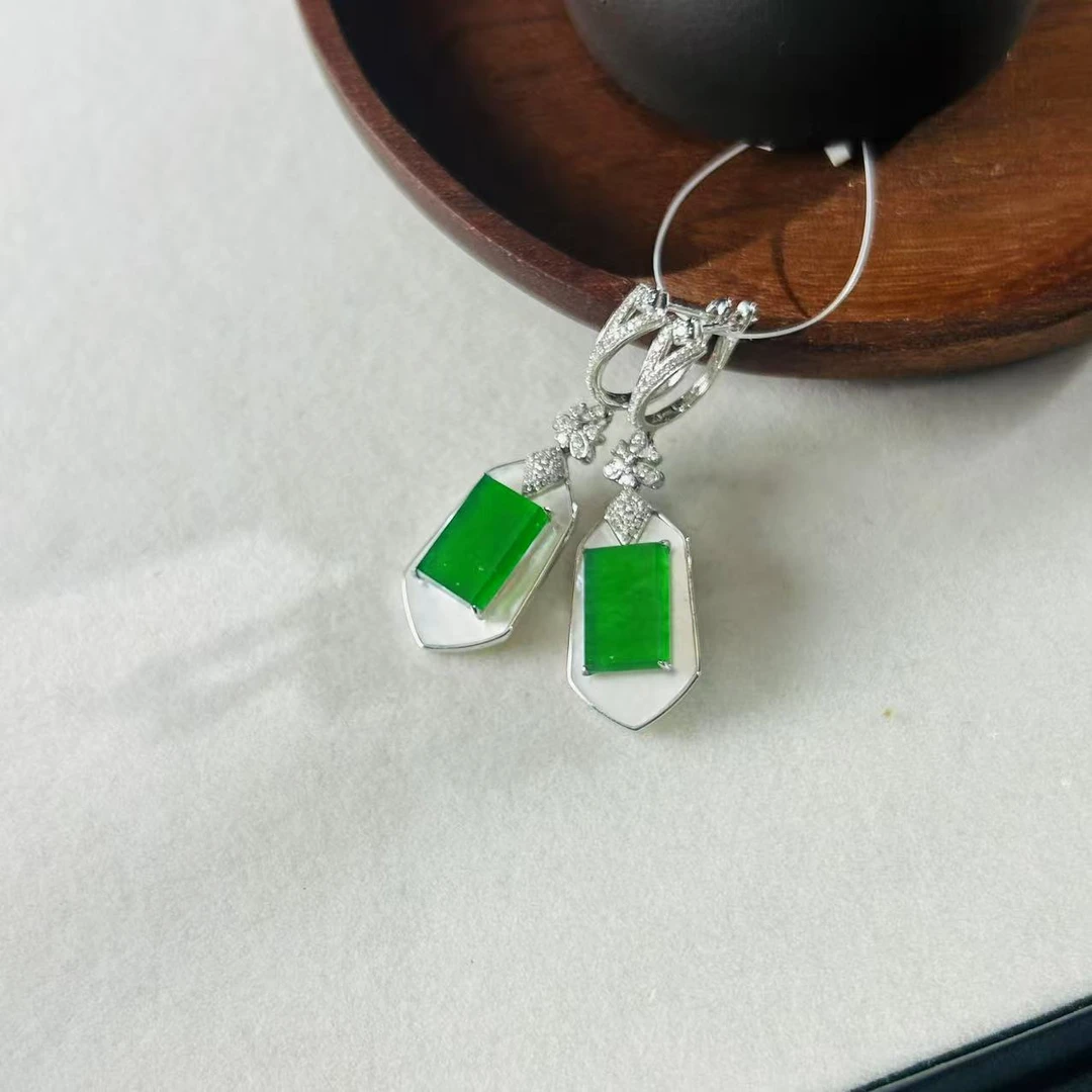 【睿泽鉴宝】18K翡翠耳饰  FZB0302-474