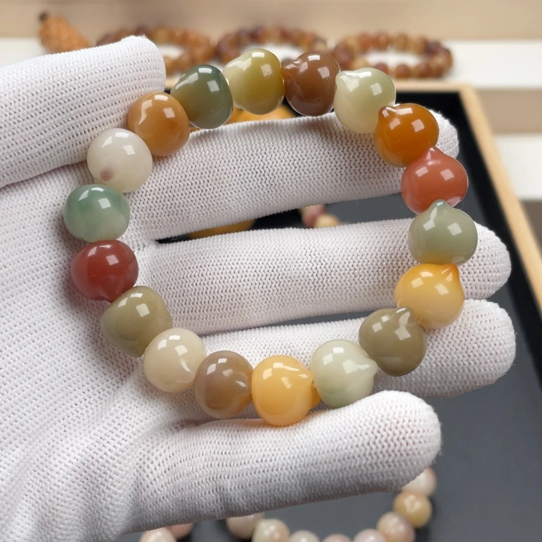 吊坠白玉菩提卡13.5多宝猫头通货