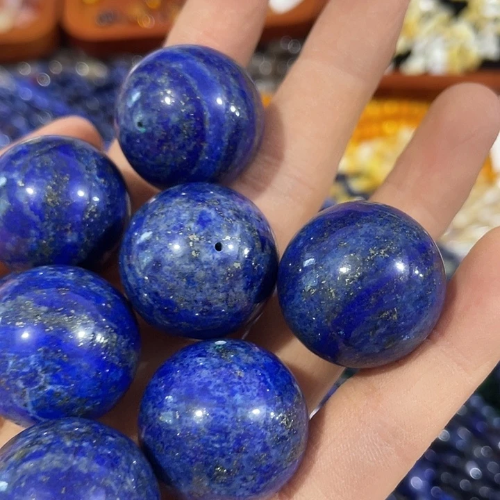 合金玛瑙/玉髓珠宝半成品一颗25mm青金石大青金石