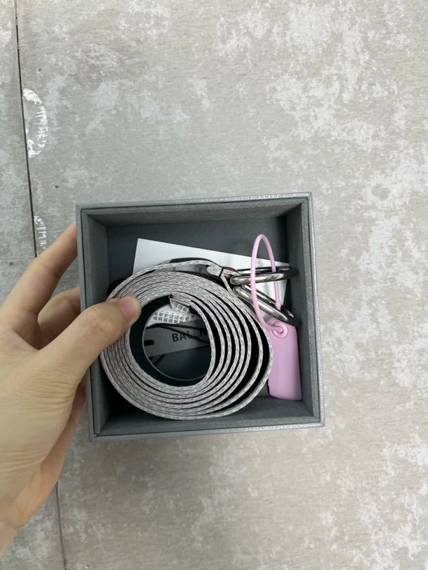 未使用 Balenciaga/巴黎世家 巴黎世家黑红编织腰带/09859