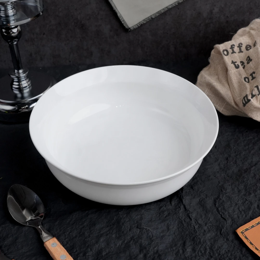 8.5寸【回锅深煲】景德镇高温高白泥 家用精致陶瓷高颜值碗盘餐具