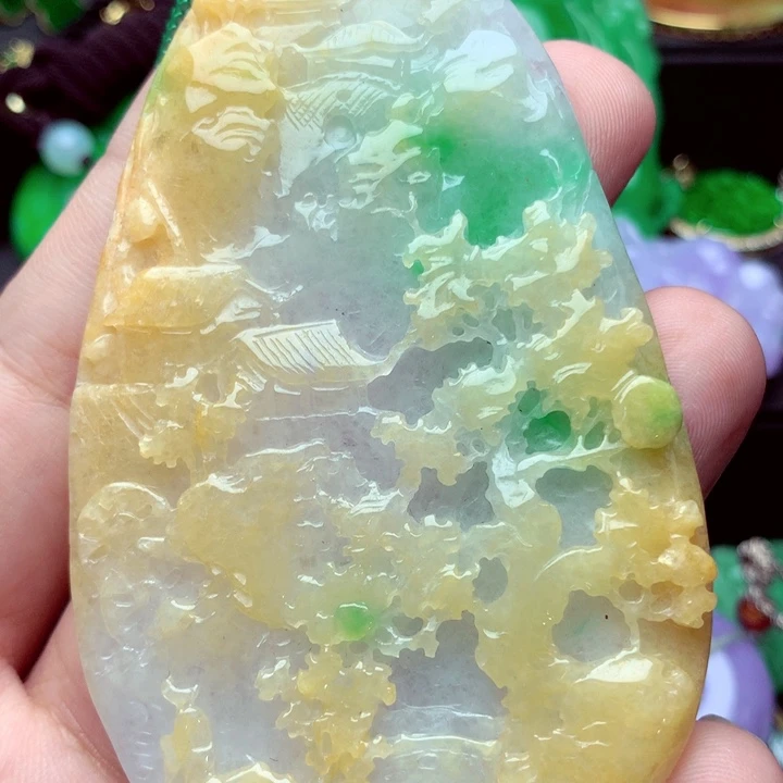 翡翠未镶嵌吊坠(不含链)