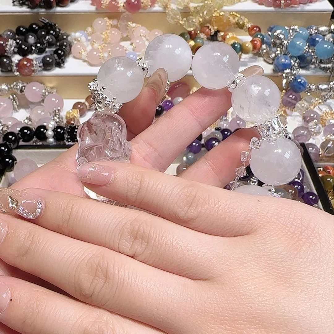 水晶手链未镶嵌二****）吧