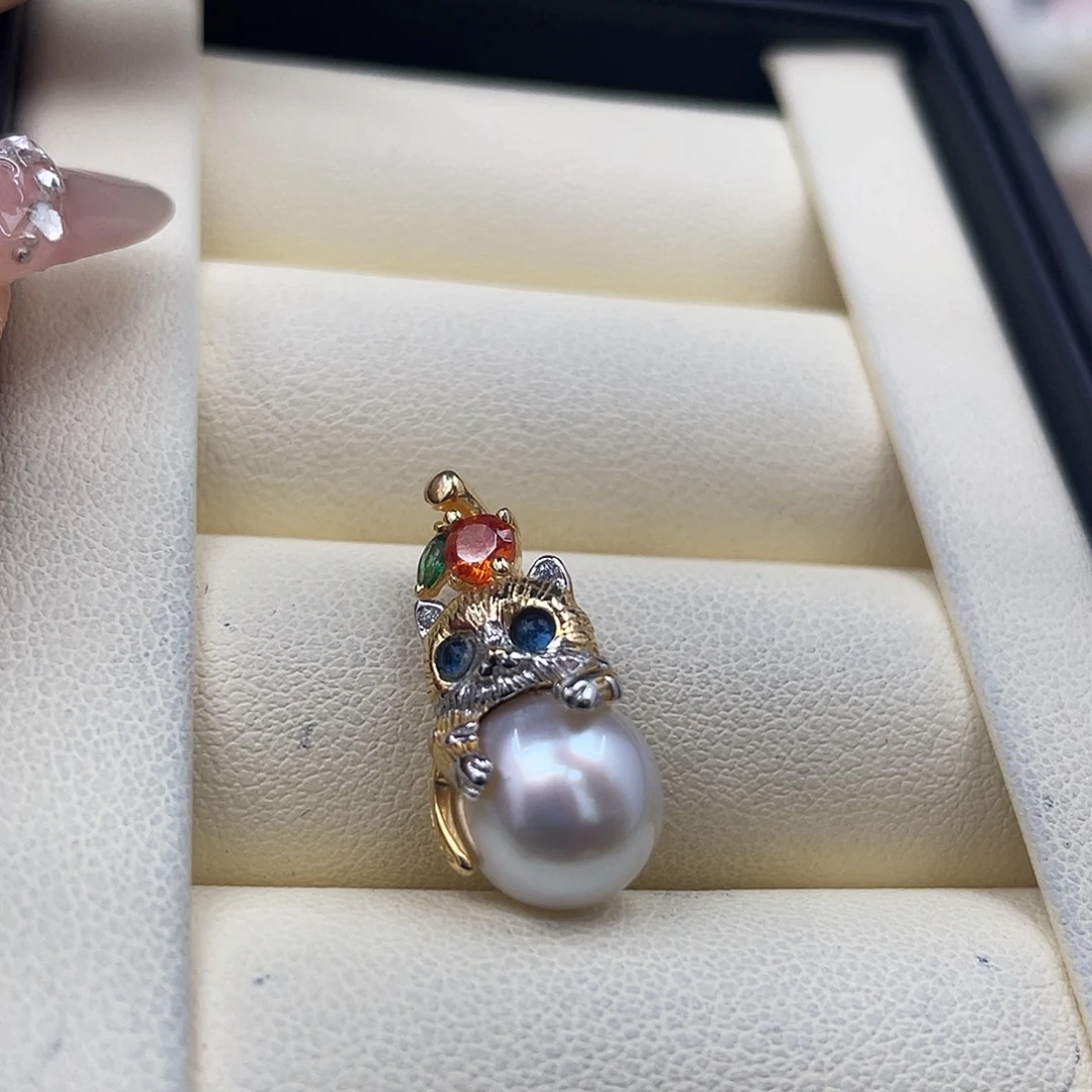 银S925镶嵌颈饰海水珍珠