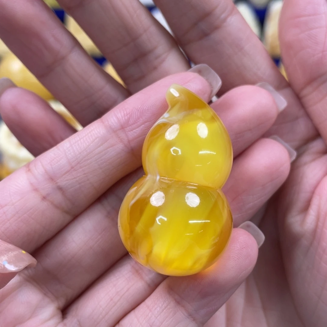 蜜蜡未镶嵌裸石琥珀蜜蜡葫芦吊坠