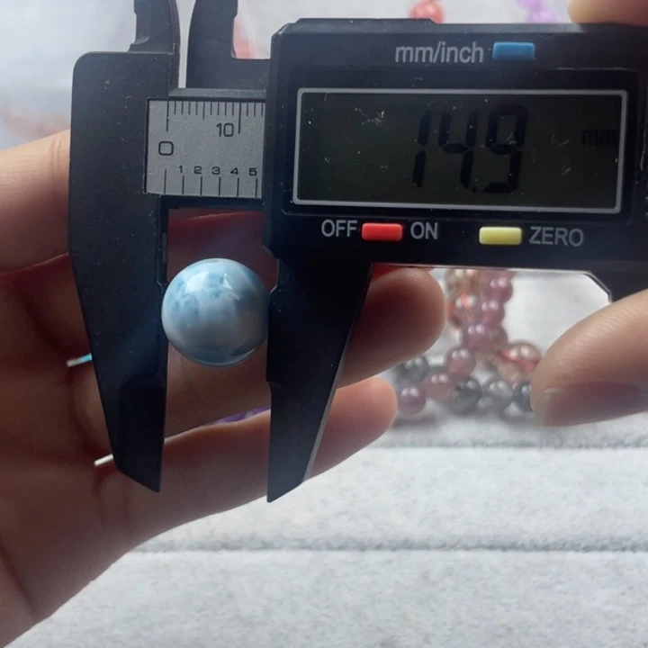 针钠钙石（海纹石）珠宝奇石未镶嵌14.9mm尺寸单颗天然