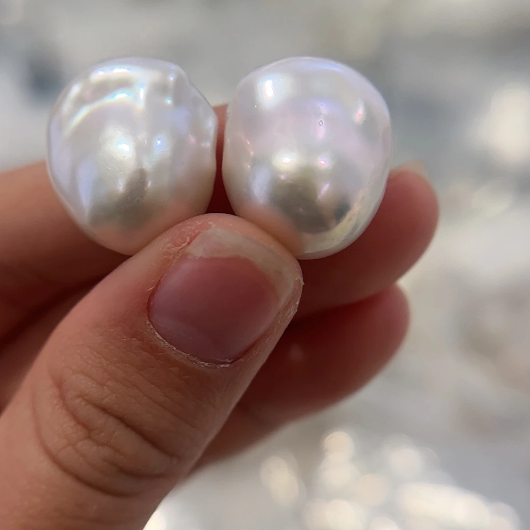 淡水珍珠耳饰银S925镶嵌