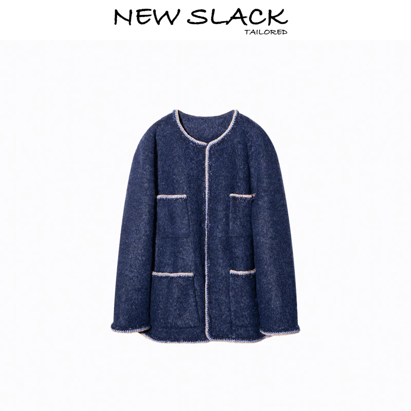 New slack NQ241131 高定羊驼毛外套卡码拍小