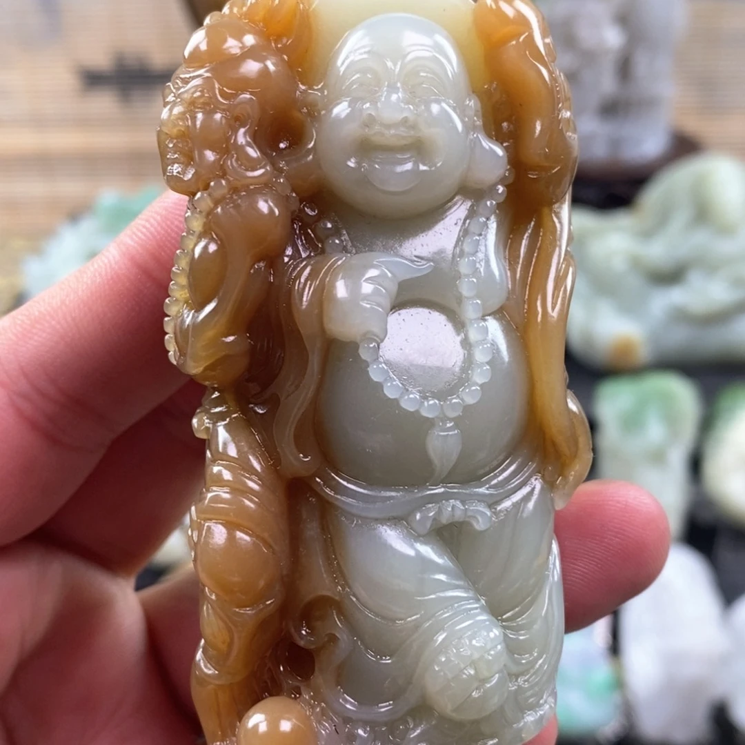 和田玉颈饰未镶嵌丛***方