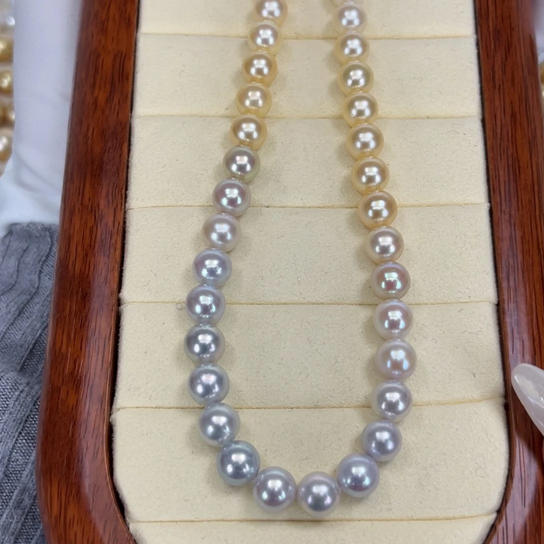 颈饰未镶嵌海水珍珠GRC四季彩7.5-8m毛衣链