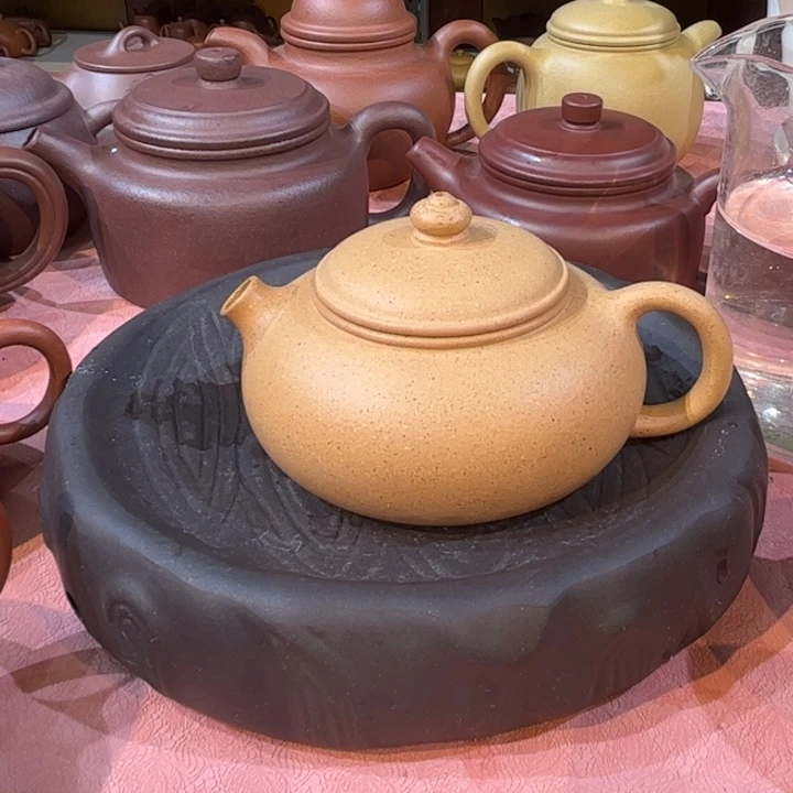 紫砂茶壶芝麻段扁西施150c