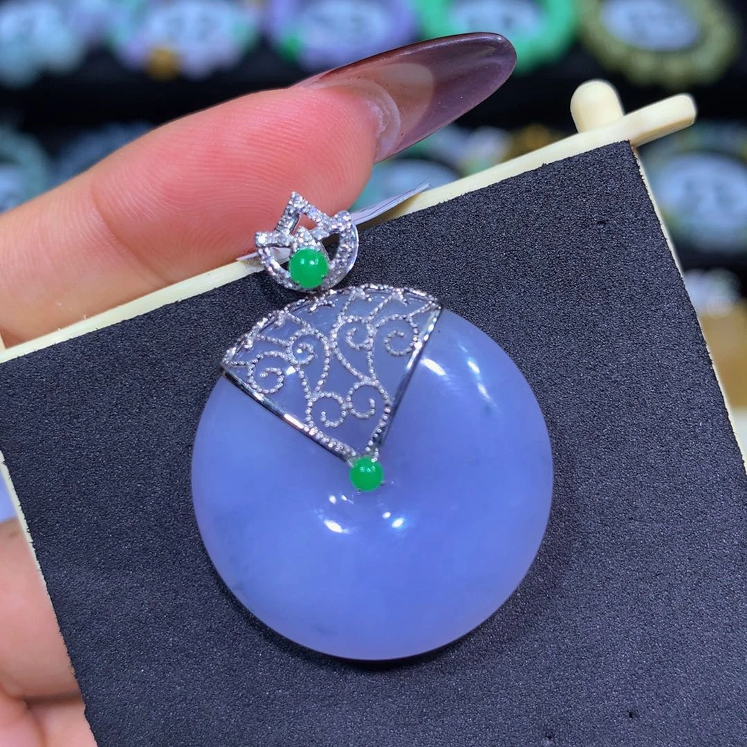 翡翠18K金镶嵌手链