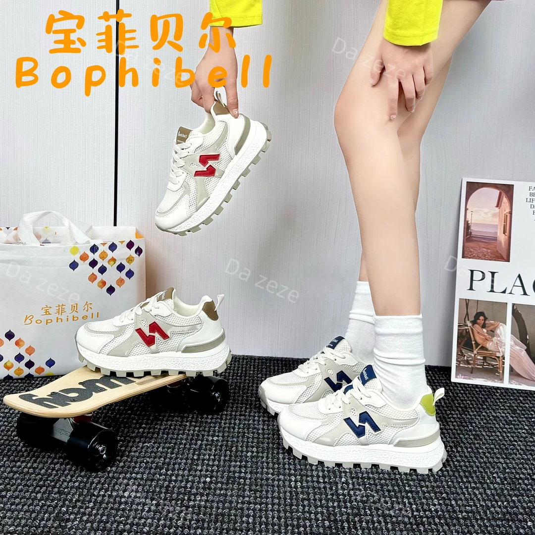 车厘子 2025夏季网面阿甘鞋女透气软底时尚百搭潮流休闲鞋25666