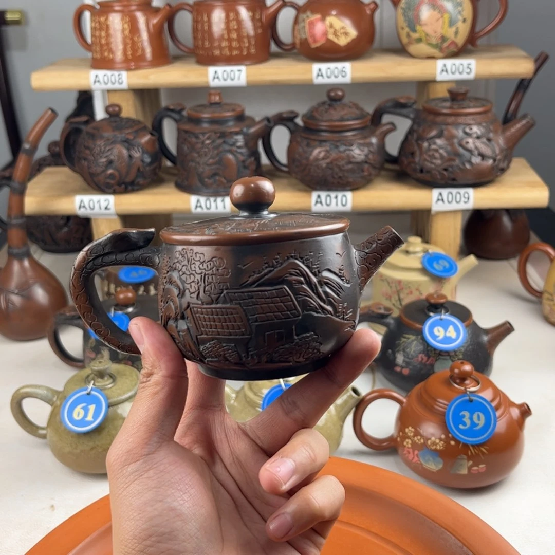 壶160cc 建水紫陶全手工制作，老匠人传承手艺