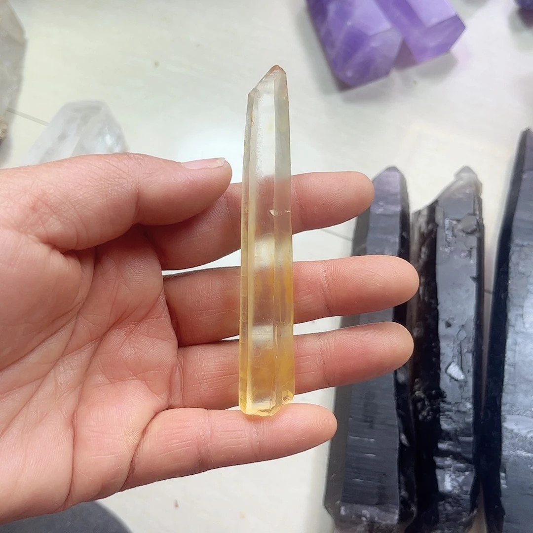 水晶天然水晶原石未镶嵌俩****拐