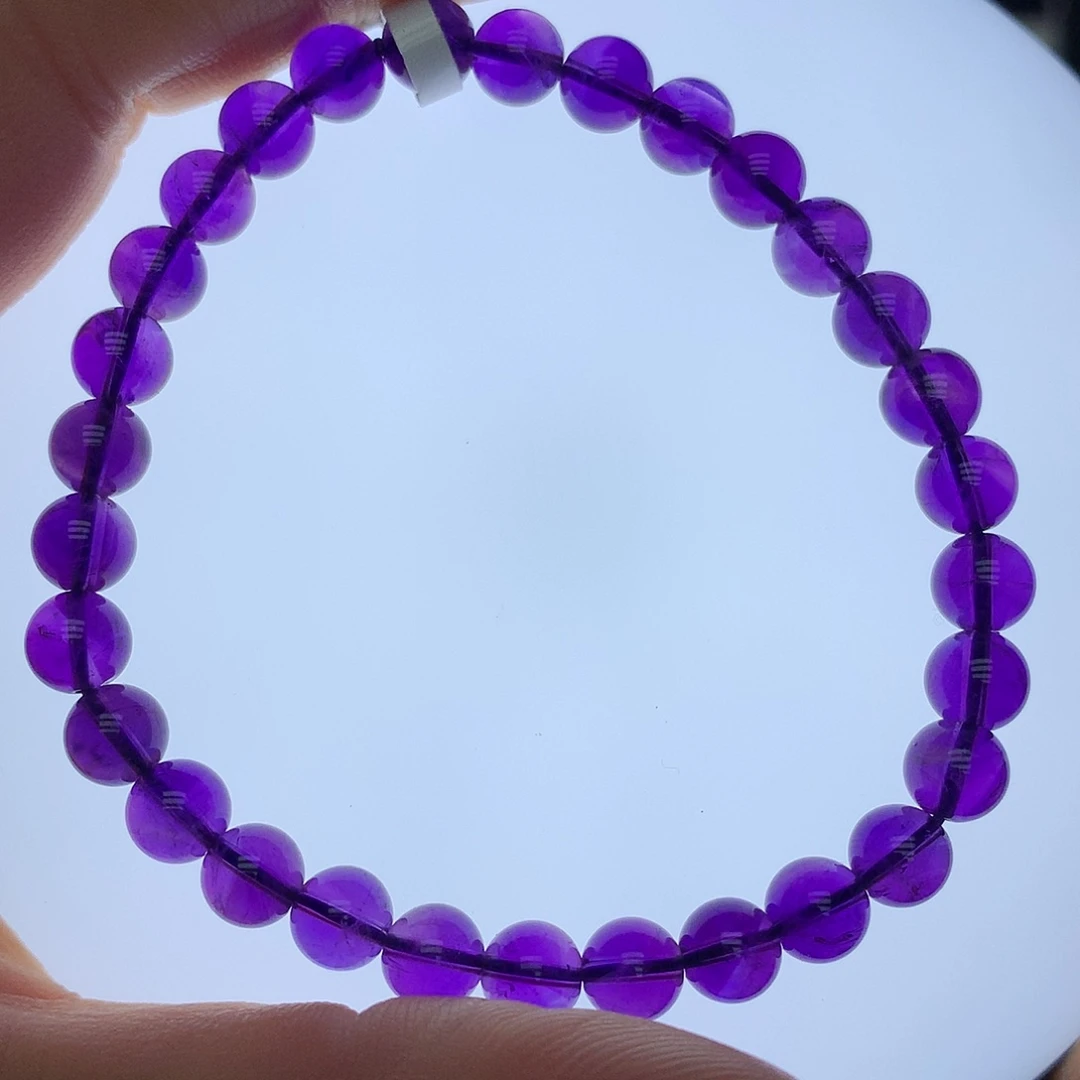 未镶嵌珠宝半成品紫晶L乌拉圭手串5mm