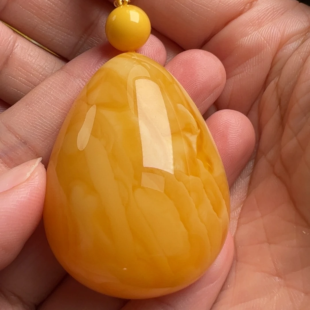 蜜蜡毛衣链未镶嵌无烤色无优化无补胶无煮蜜无辐照