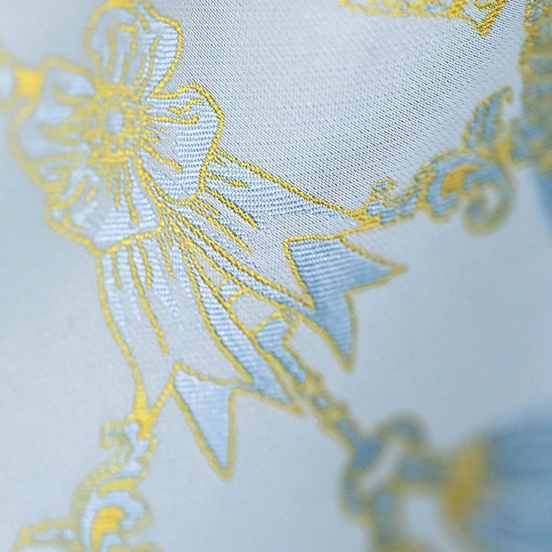 灰蓝色双面提花面料轻奢风服装设计DIY